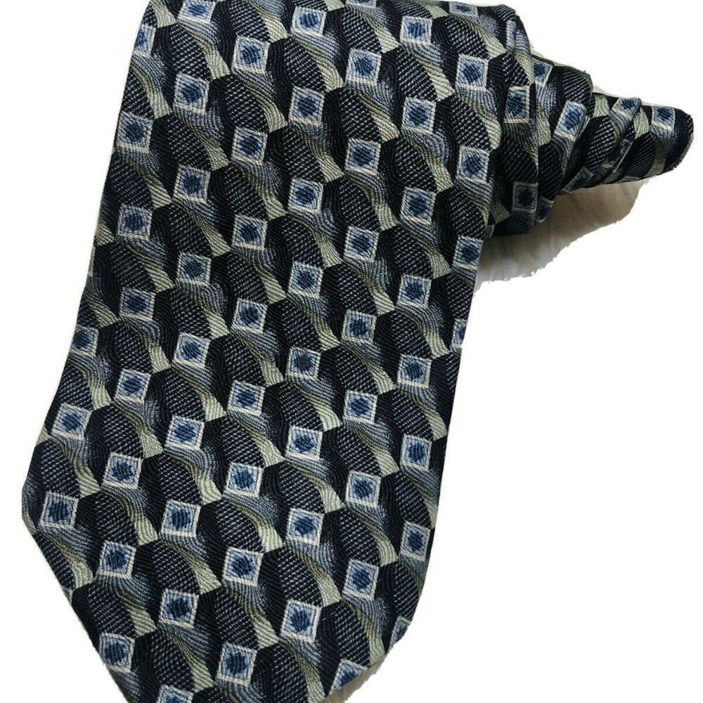 Claiborne Blue Gray‎ Pattern Men's Tie